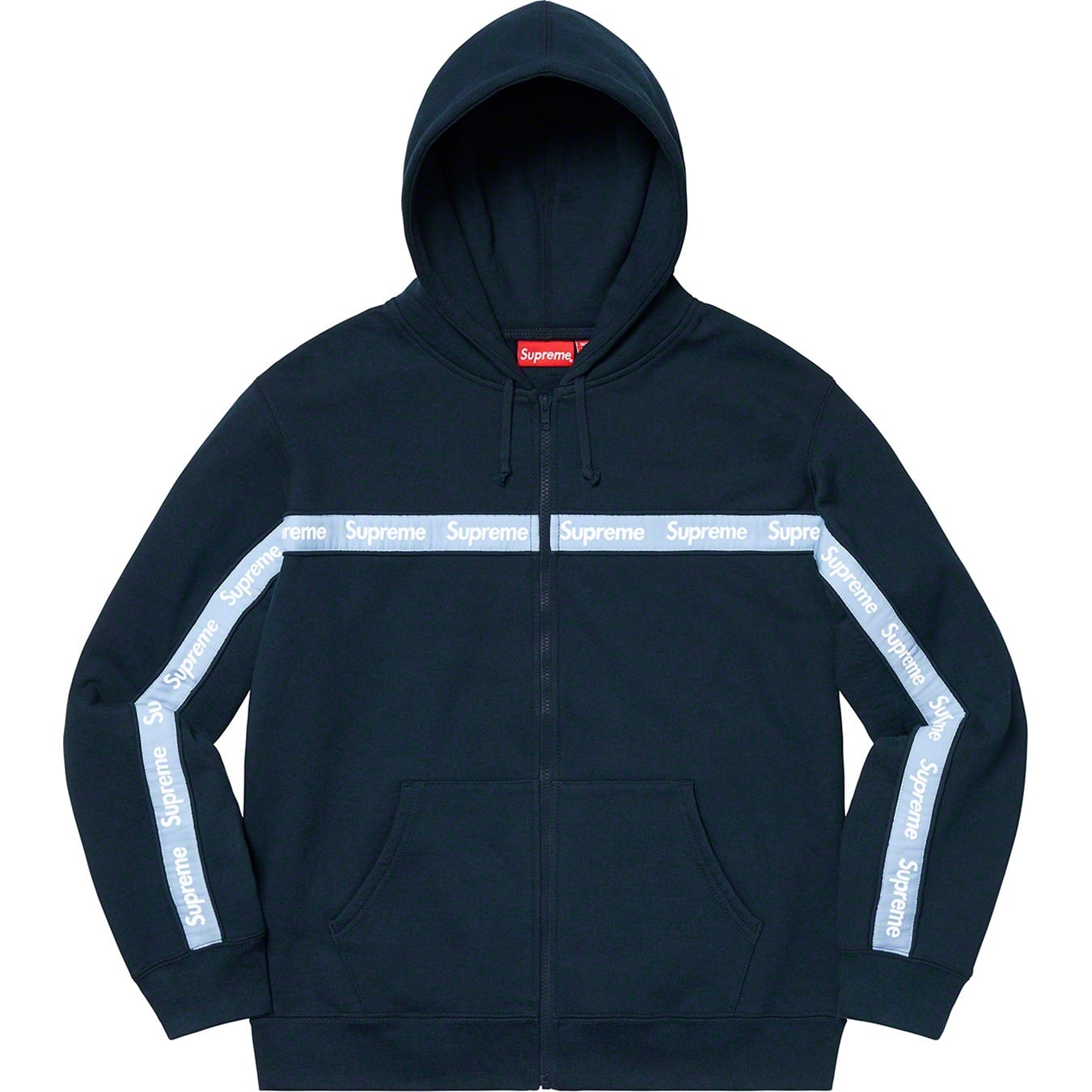 Text Stripe Zip Up Hooded Sweatshirt view 8